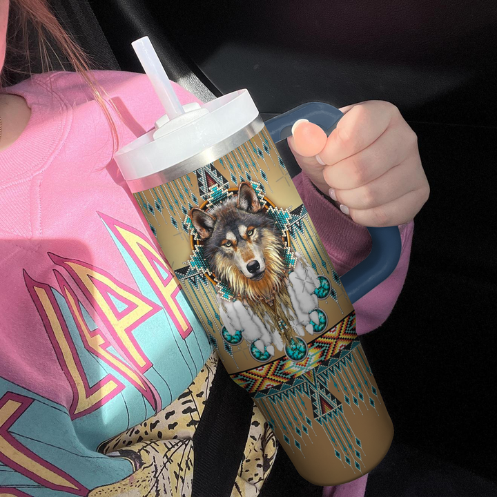 Proud Wolves - Tumbler with Handle - NCU0DK015