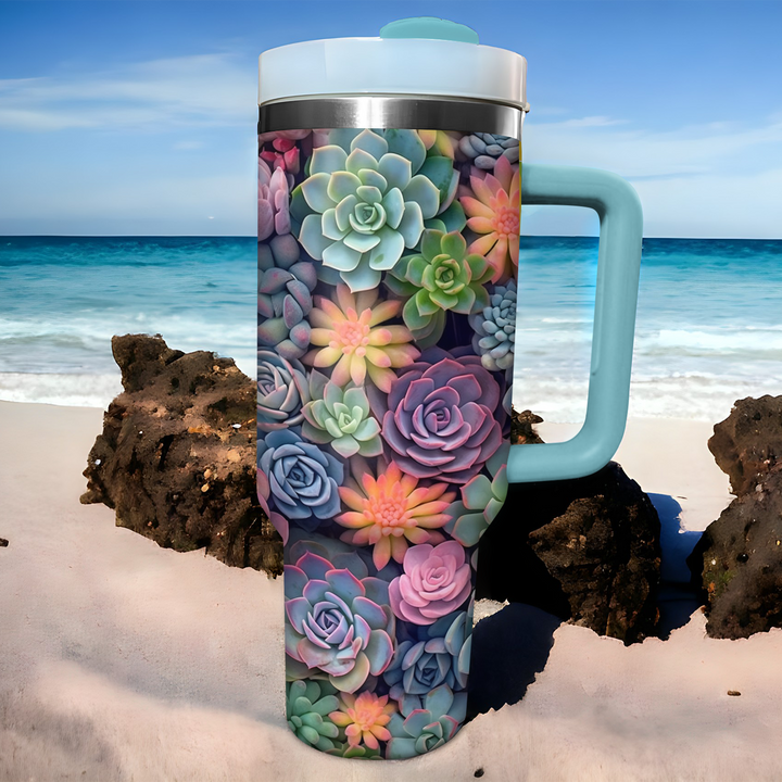 Succulent Plant - Tumbler With Handle - NCU0DK003