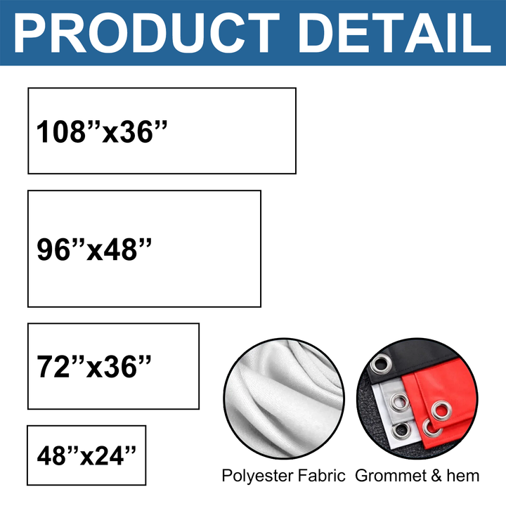 Rectangle Fence Flag Polyester Outdoor Banner - America 250th Anniversary Gifts For Mom, Dad, Brother, Sister, Kids - Together We Shine Bright AGC0VL102
