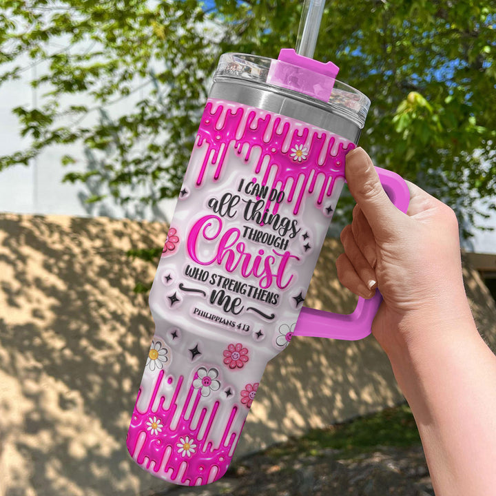 I Can Do All Things Through Christ - Tumbler with Handle - NCU0TL011