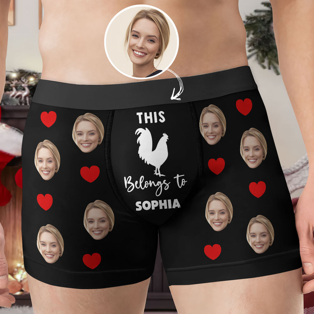 This Belongs To Me - Personalized Custom Men's Boxer Briefs - Gift For Couple, Boyfriend, Husband