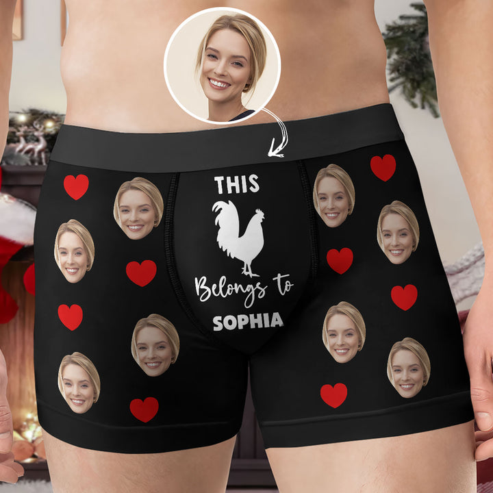 This Belongs To Me - Personalized Custom Men's Boxer Briefs - Gift For Couple, Boyfriend, Husband