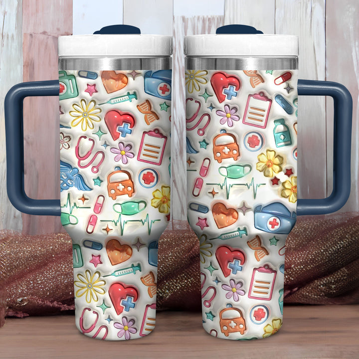Nurse Scrubs Life - Tumbler With Handle - Gift For Nurses NCU0TL012