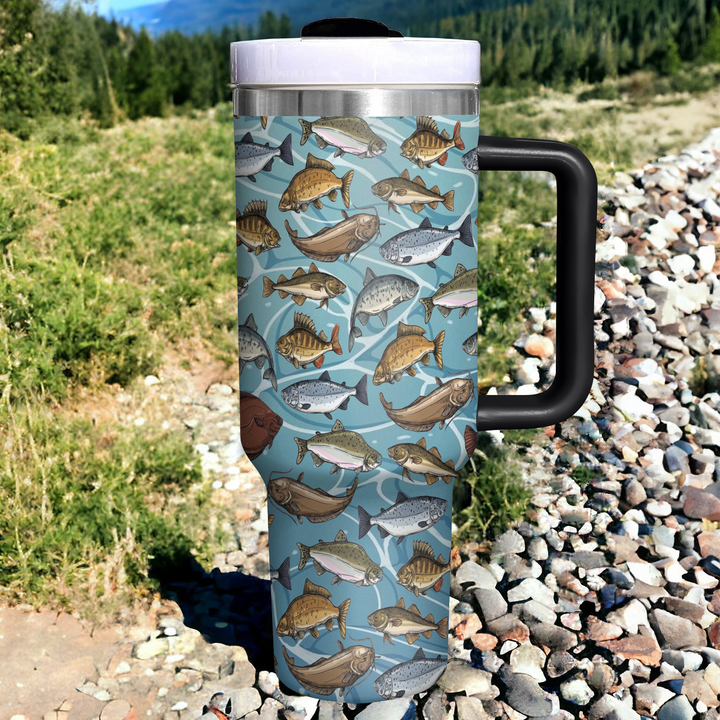 Vibrant Fishing - Tumbler With Handle - NCU0DK006