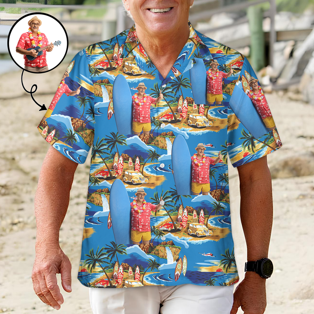 Tropical Beach Shore - Personalized Custom Unisex Hawaiian Shirt