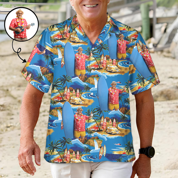 Tropical Beach Shore - Personalized Custom Unisex Hawaiian Shirt
