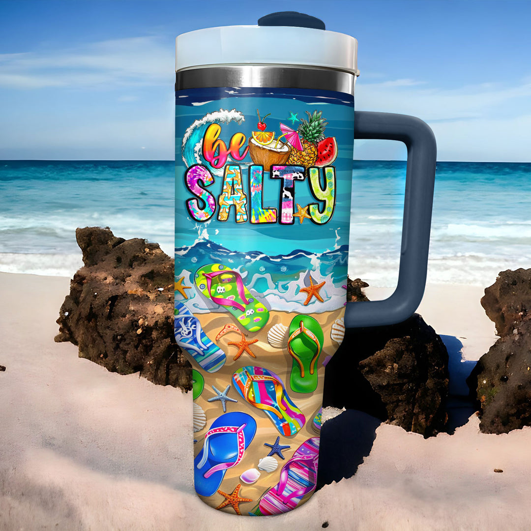 Be Salty - Tumbler with Handle - NCU0TL007