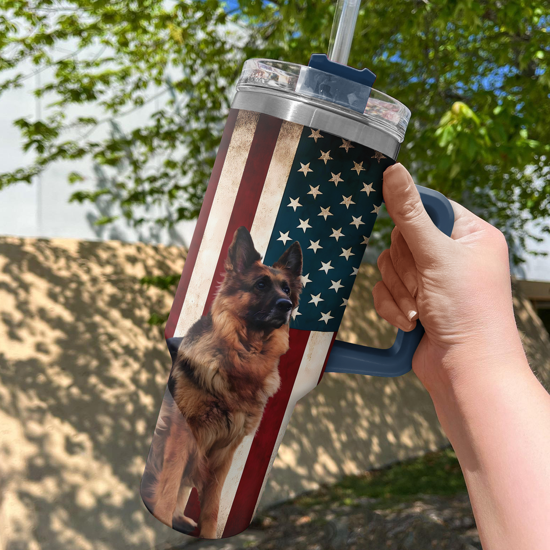 American Shepherd - Tumbler With Handle - Gift For German Shepherd Lovers - NCU0DV001