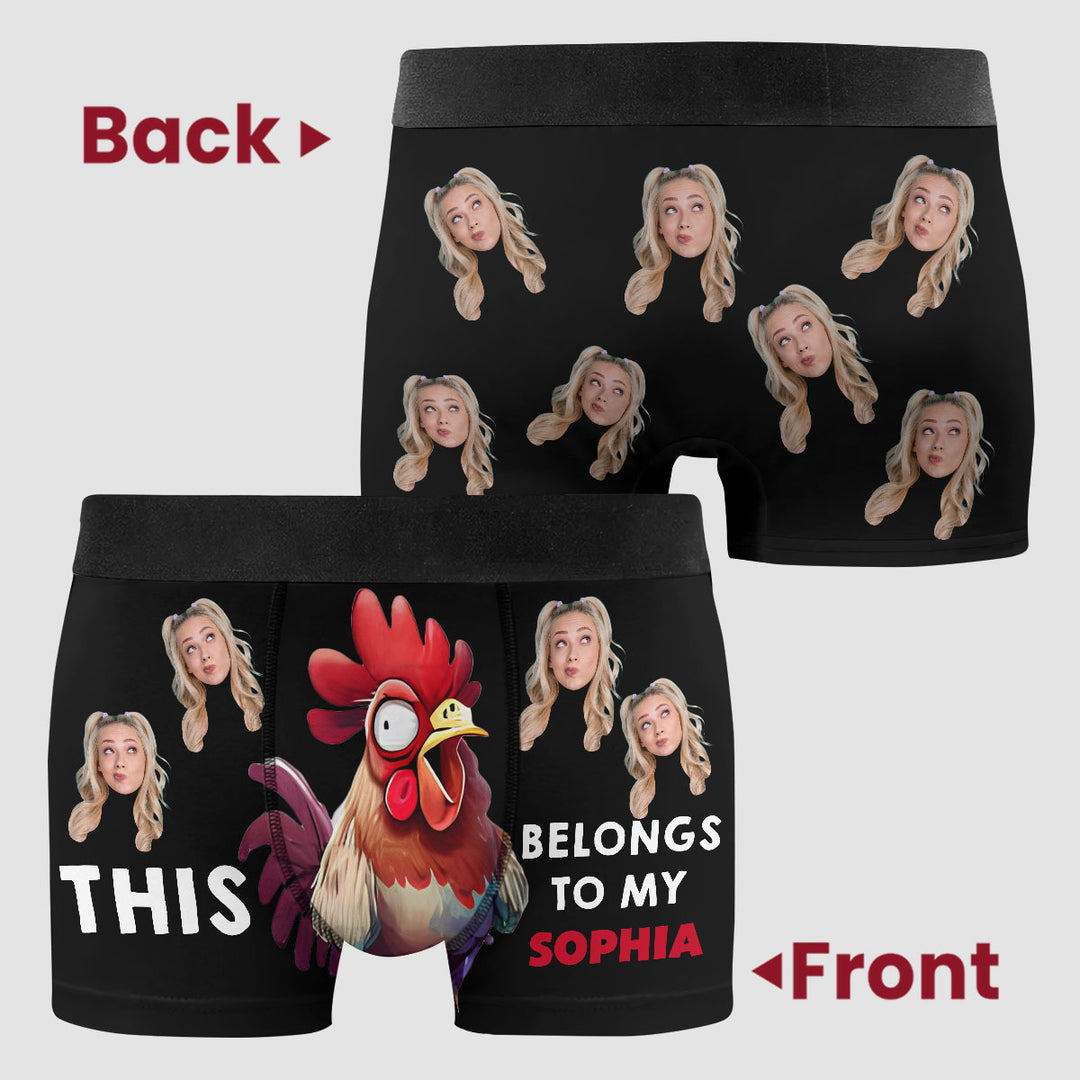 It Belongs To Her - Personalized Custom Men's Boxer Briefs - Gift For Couple, Boyfriend, Husband