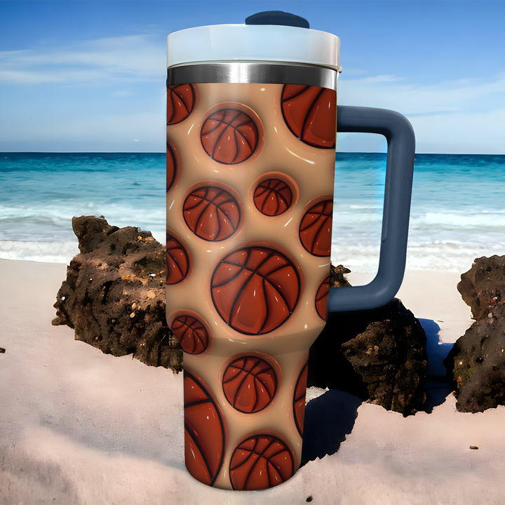 Puffy Basketball - Tumbler With Handle - NCU0DK004