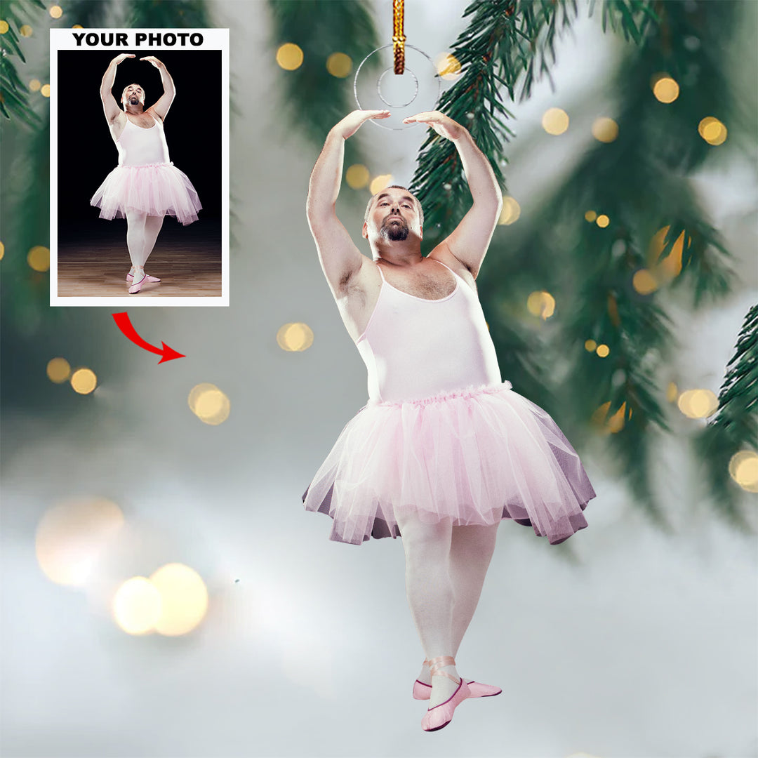 Artful Balance - Personalized Photo Mica Ornament - Christmas Gift For Ballet Members, Sport Lovers
