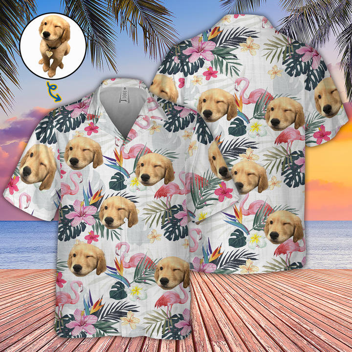 Personalized Custom Hawaiian Shirt - Summer Vacation Gift, Gift For Family Members, Gift For Pet Owners, Pet Lovers - Summer Vibe, Custom Your Photo UPL0PD013