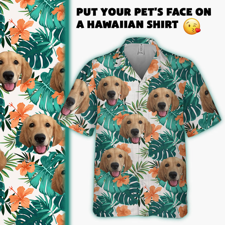 Personalized Custom Hawaiian Shirt - Summer Vacation Gift, Gift For Family Members, Gift For Pet Owners, Pet Lovers - Funny Pet Face, Custom Your Photo UPL0PD016