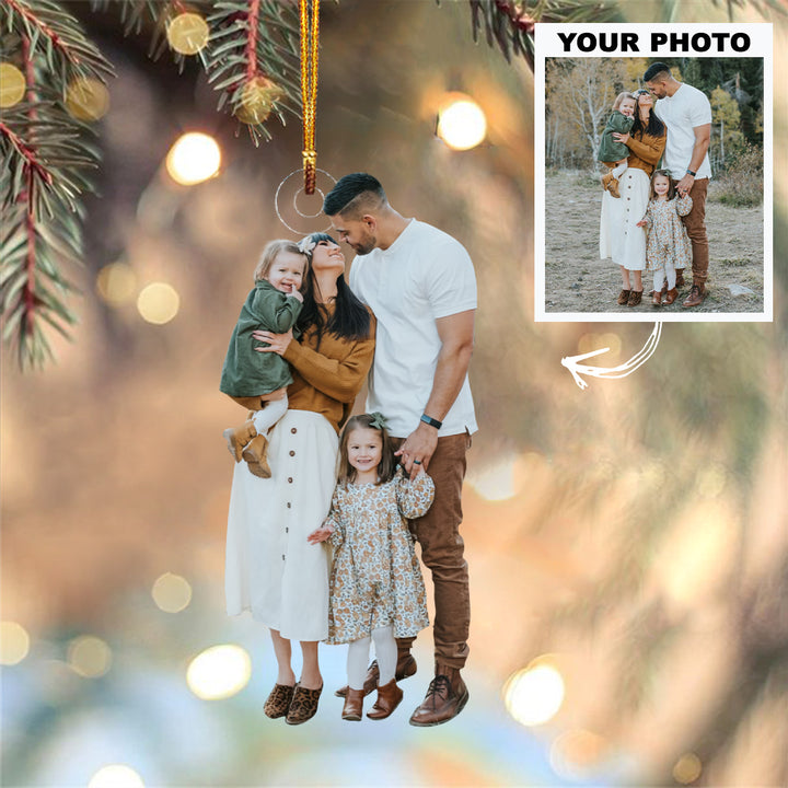 Personalized Photo Mica Ornament - Christmas Gift For Family Member, Friends -  Customized Your Photo Ornament Family Christmas
