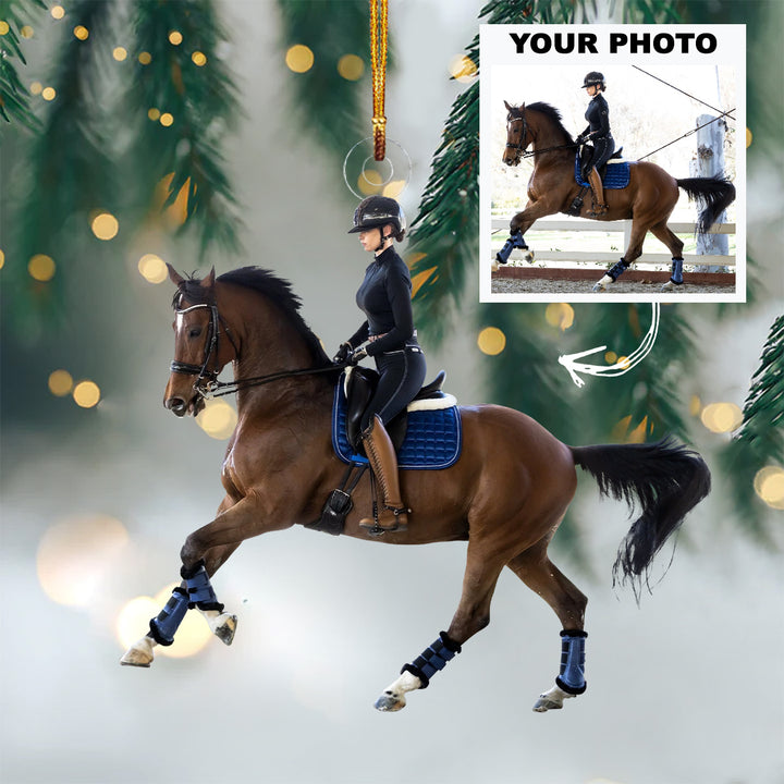 Personalized Photo Mica Ornament - Christmas Gift For Family Member, Friends -  Customized Your Photo Ornament Horse Ornament