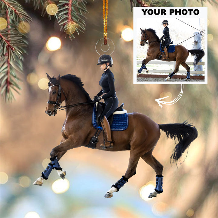 Personalized Photo Mica Ornament - Christmas Gift For Family Member, Friends -  Customized Your Photo Ornament Horse Ornament