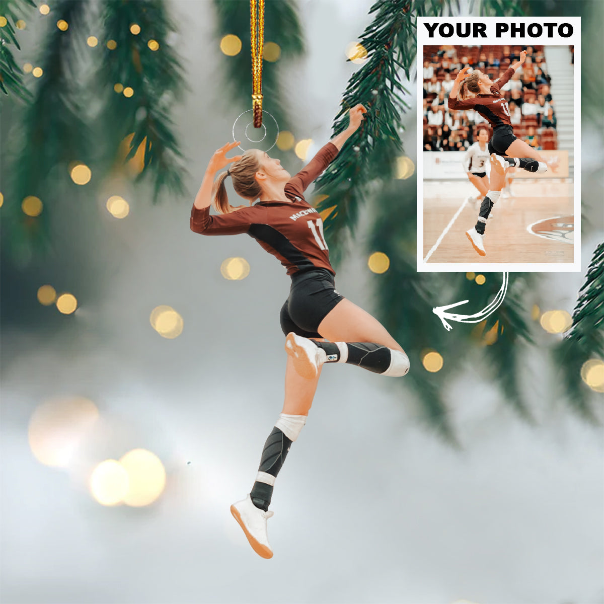 Personalized Photo Mica Ornament - Christmas Gift For Family Member, Friends -  Customized Your Photo Sport Ornament
