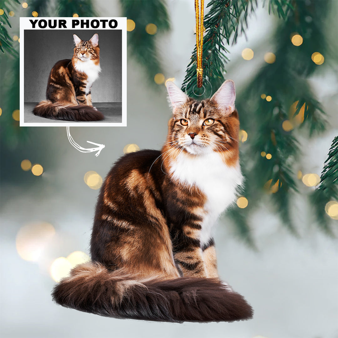 Catnip Christmas - Personalized Photo Mica Ornament - Christmas Gift For Cat Lovers, Cat Owners