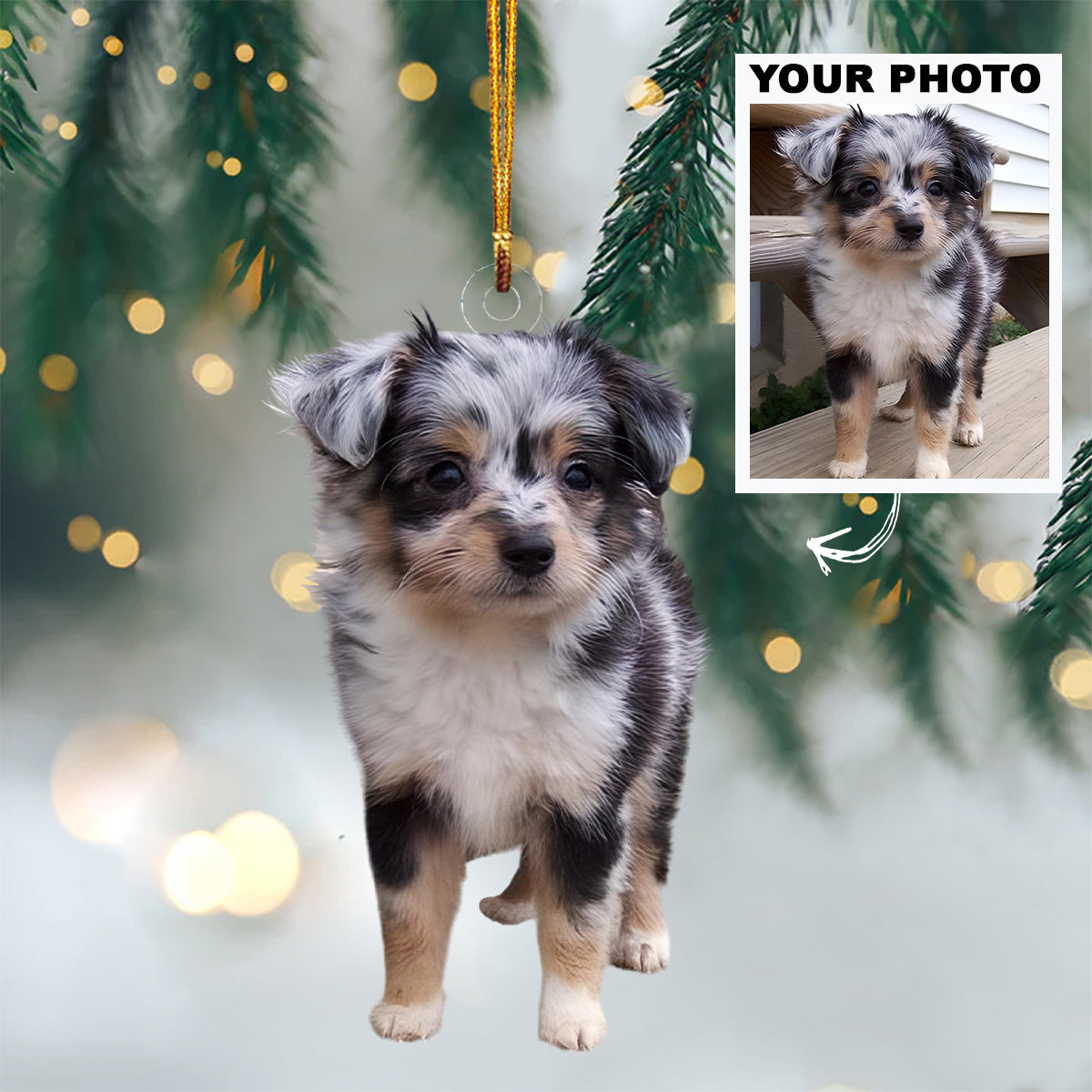 Personalized Photo Mica Ornament - Christmas Gift For Family Member, Friends -  Customized Your Photo Ornament Dog Ornament