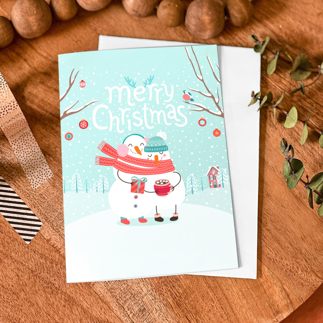 Christmas Snowman - Christmas Card - Christmas Gift For Family, Family Members, Friends AGCPD049
