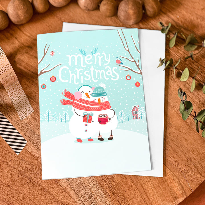 Christmas Snowman - Christmas Card - Christmas Gift For Family, Family Members, Friends AGCPD049