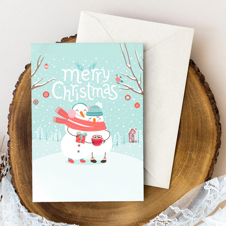 Christmas Snowman - Christmas Card - Christmas Gift For Family, Family Members, Friends AGCPD049