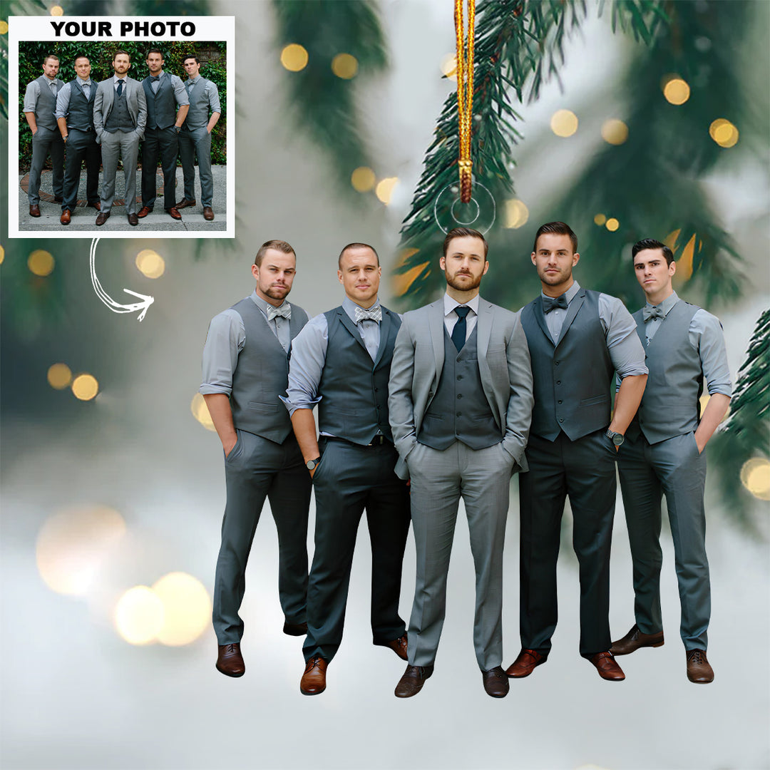 Big Family - Personalized Custom Photo Mica Ornament - Christmas Gift For Family Members, Brothers, Sisters
