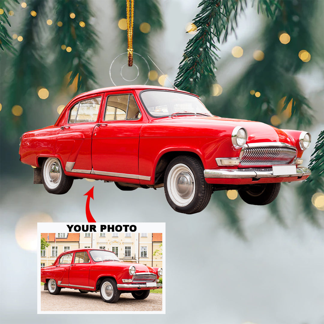 Love My Car - Personalized Custom Photo Mica Ornament - Christmas Gift For Family Members, Friends