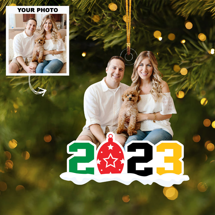 Christmas 2023 - Personalized Custom Photo Mica Ornament - Christmas Gift For Family, Family Members, Friends UPL0HT016