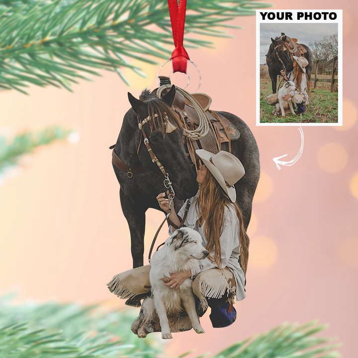 Life In The Countryside - Personalized Photo Mica Ornament - Customized Your Photo Ornament - Christmas Gift For Farmers, Family Members, Cowgirls, Cowboys
