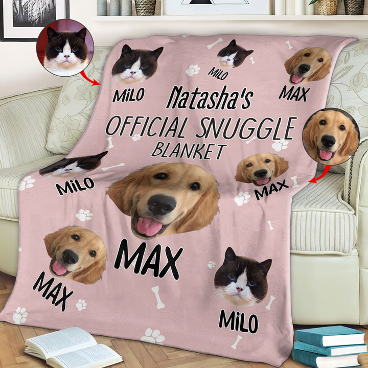 Official Snuggle Blanket Christmas Pet - Personalized Custom Blanket - Christmas Gift For Pet Lover