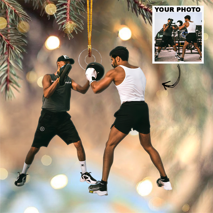 Boxing - Personalized Photo Mica Ornament - Customized Your Photo Ornament - Christmas Gift For Boxers, Boxing Lovers, Friends