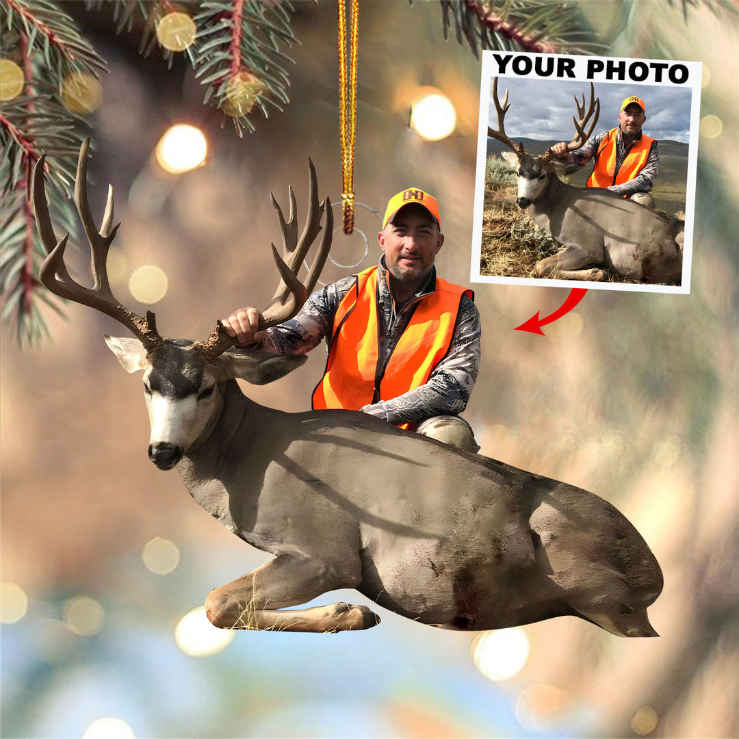 Customized Photo Ornament It's Hunting Season - Personalized Photo Mica Ornament - Christmas Gift For Hunting Lovers, Hunter