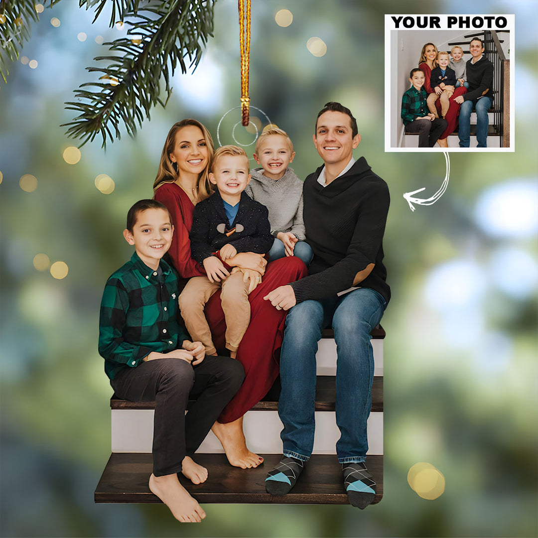 Customized Photo Ornament Christmas - Personalized Photo Mica Ornament - Christmas Gift For Family Members V1