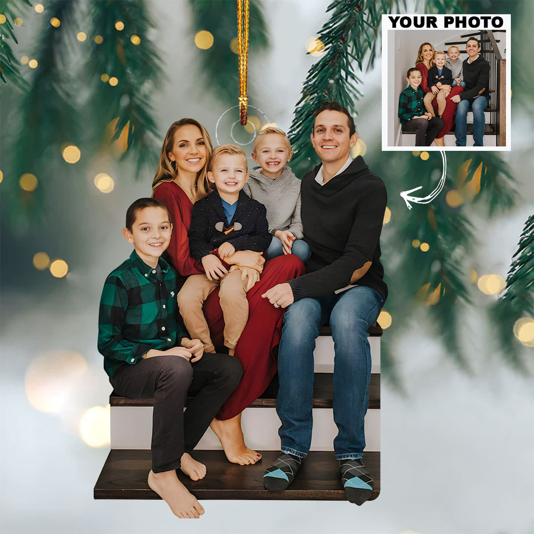 Customized Photo Ornament Christmas - Personalized Photo Mica Ornament - Christmas Gift For Family Members V1