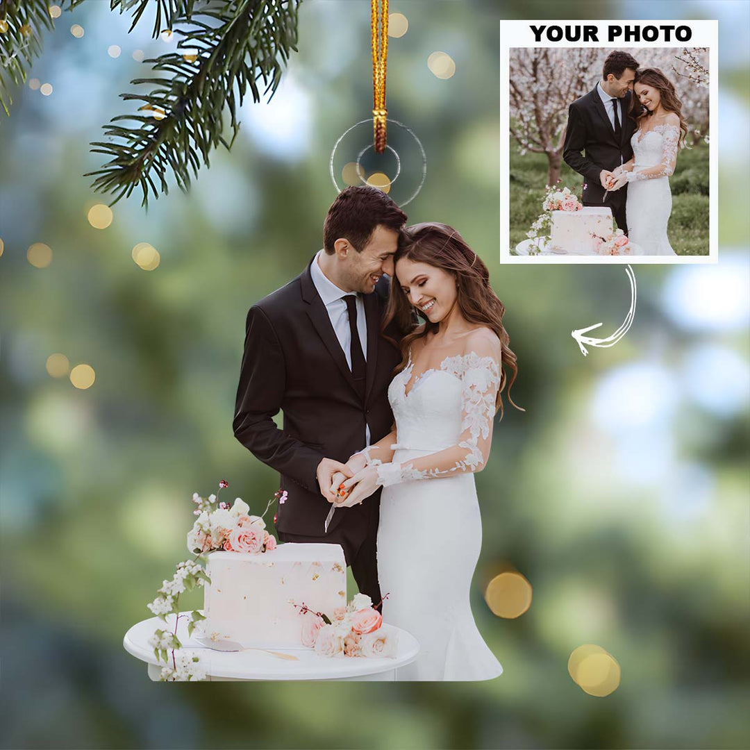 Personalized Photo Mica Ornament - Christmas, Anniversary Gift For Couple, Wedding Couple - Customized Your Photo Ornament