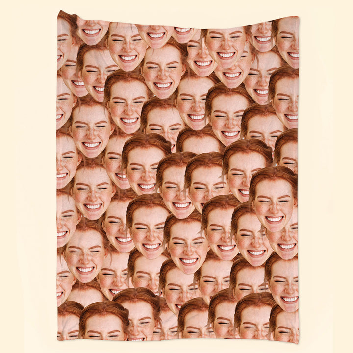 Christmas Funny Face - Personalized Custom Blanket - Christmas Gift For Family Members