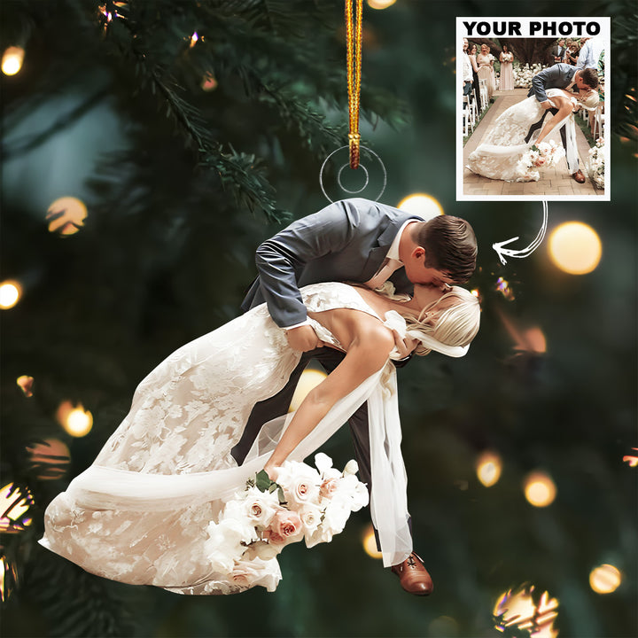 Officially Yours - Personalized Photo Mica Ornament - Customized Your Photo Ornament - Christmas Gift For Couples, Wife, Husband