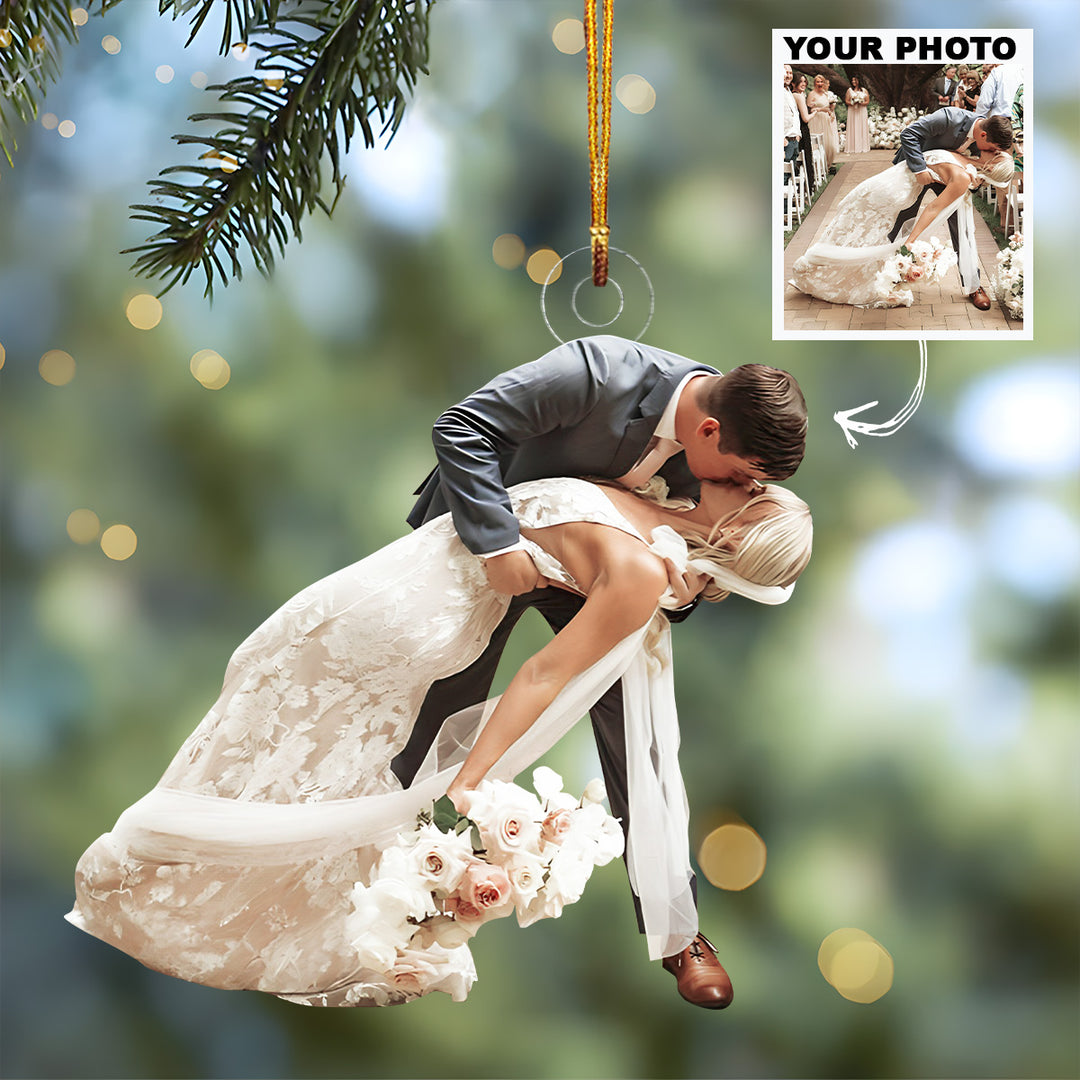 Officially Yours - Personalized Photo Mica Ornament - Customized Your Photo Ornament - Christmas Gift For Couples, Wife, Husband