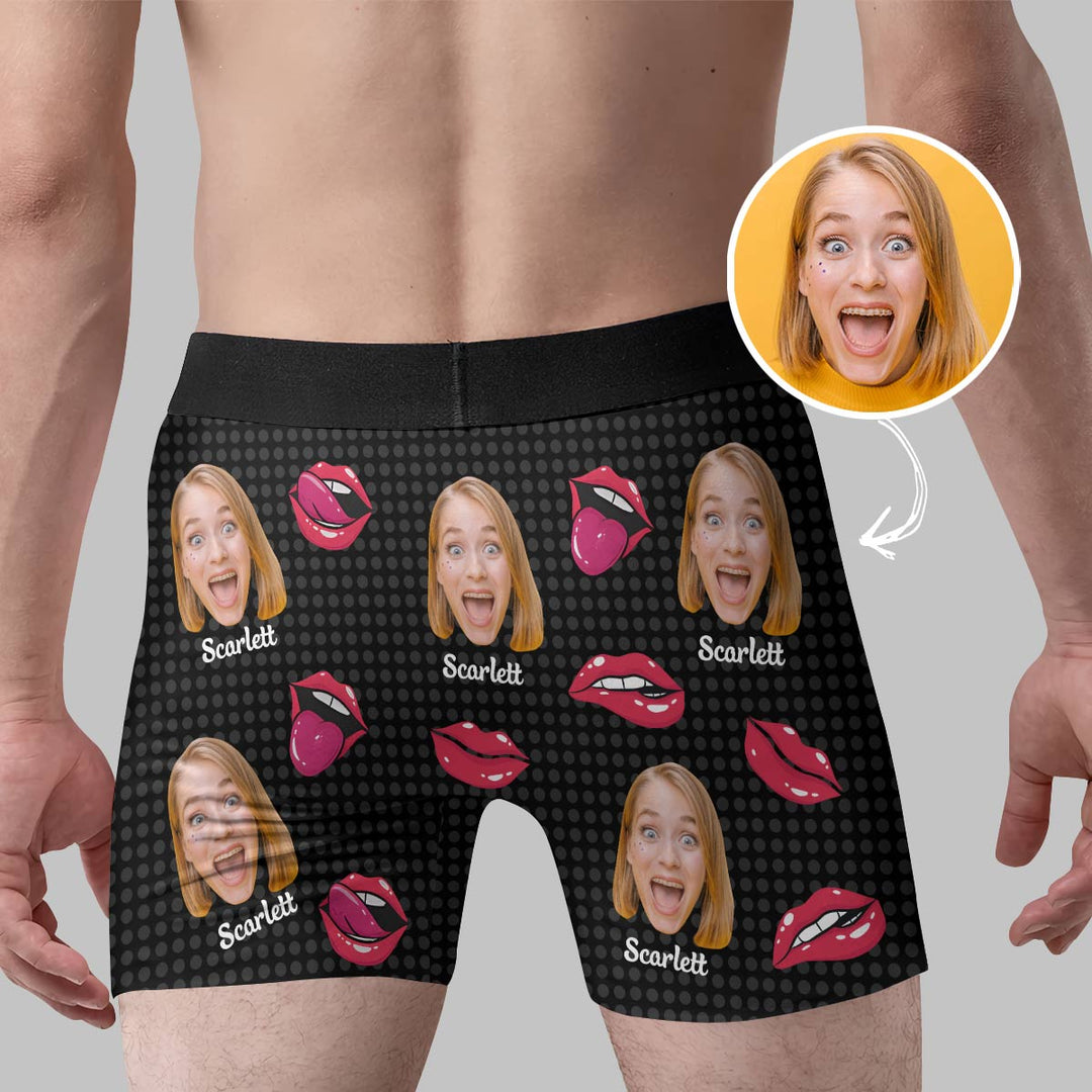 Take These Off And Lick Me - Personalized Custom Men's Boxer Briefs - Gift For Couple