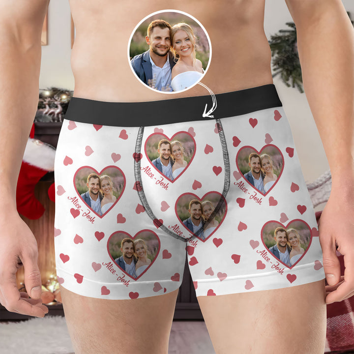 You Are Mine Custom Photo - Personalized Custom Men's Boxer Briefs - Gift For Couple