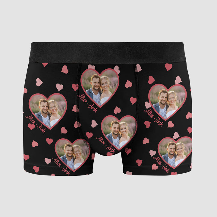 You Are Mine Custom Photo - Personalized Custom Men's Boxer Briefs - Gift For Couple