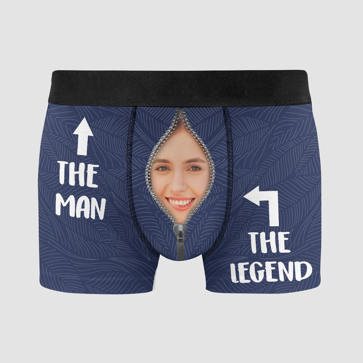 The Man The Legend - Personalized Custom Men's Boxer Briefs - Gift For Couple, Boyfriend, Husband