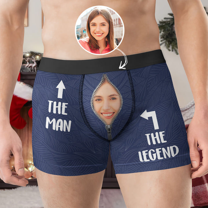The Man The Legend - Personalized Custom Men's Boxer Briefs - Gift For Couple, Boyfriend, Husband