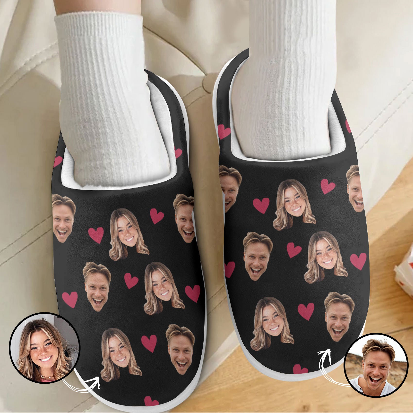 Custom hot sale photo slippers