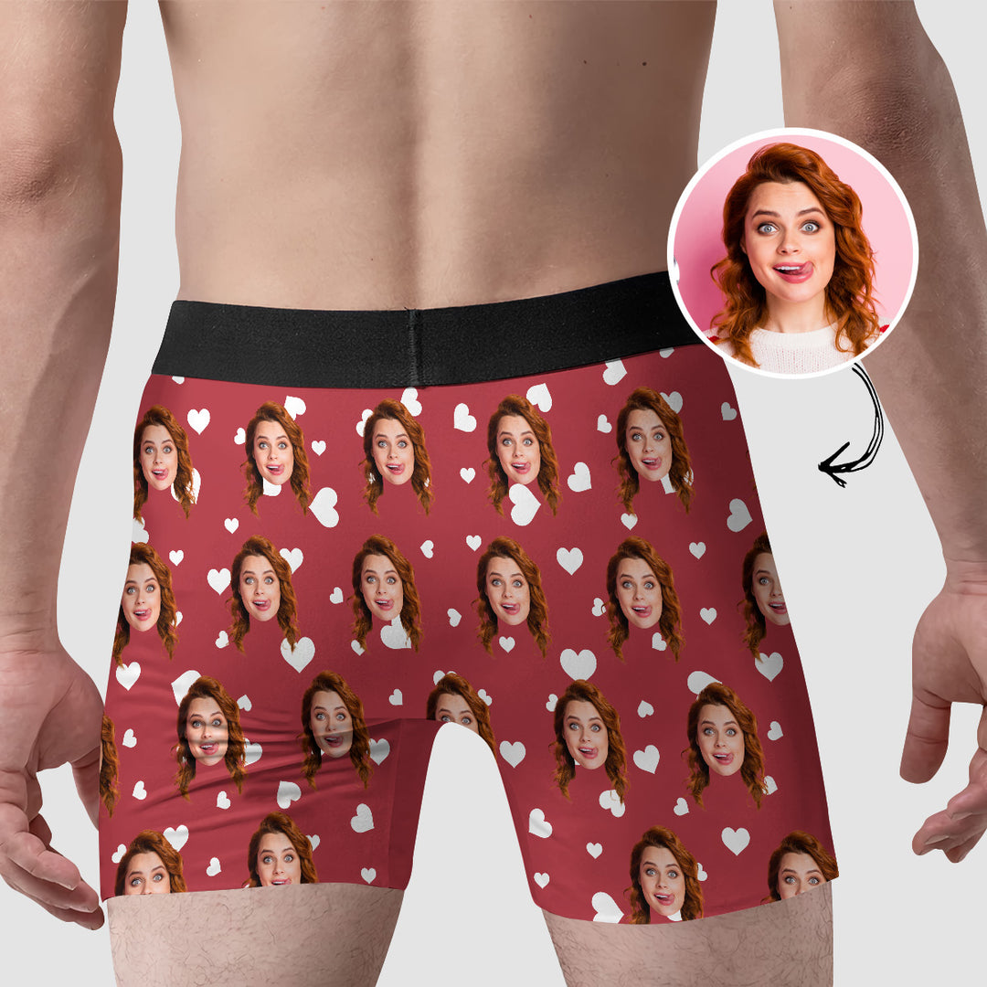 Happy Valentine's Day Baby - Personalized Custom Men's Boxer Briefs - Gift For Couple, Boyfriend, Husband