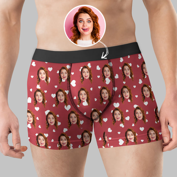 Happy Valentine's Day Baby - Personalized Custom Men's Boxer Briefs - Gift For Couple, Boyfriend, Husband