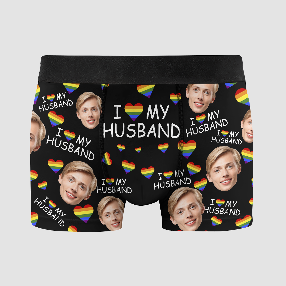 I Love My Husband - Personalized Custom Men's Boxer Briefs - Gift For Couple, Boyfriend, Husband