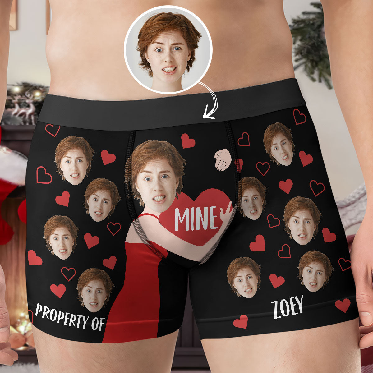 You Are Mine Custom Photo - Personalized Custom Men's Boxer Briefs - G - A  Gift Customized