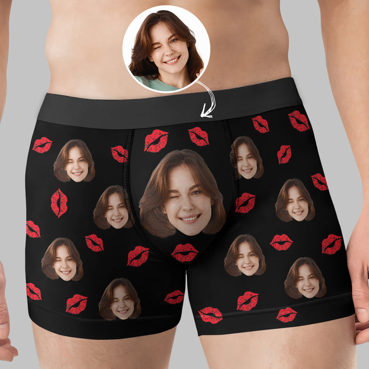 This Ass Belongs To - Personalized Custom Men's Boxer Briefs - Gift For Couple, Boyfriend, Husband